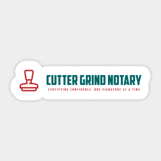 Cutter Grind Notary Sticker
